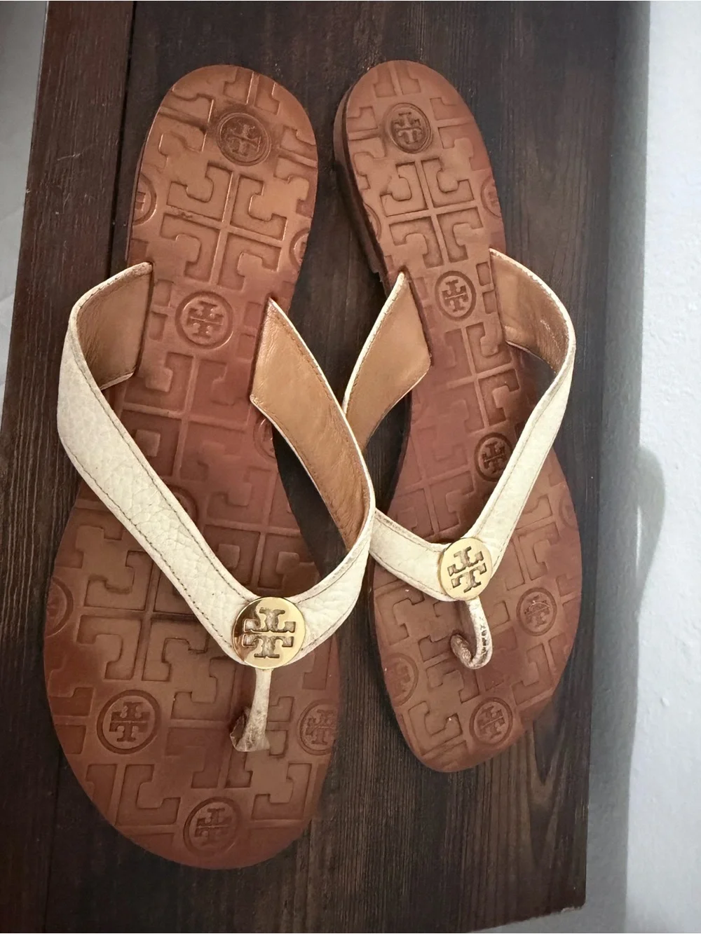 Tory Burch beige leather